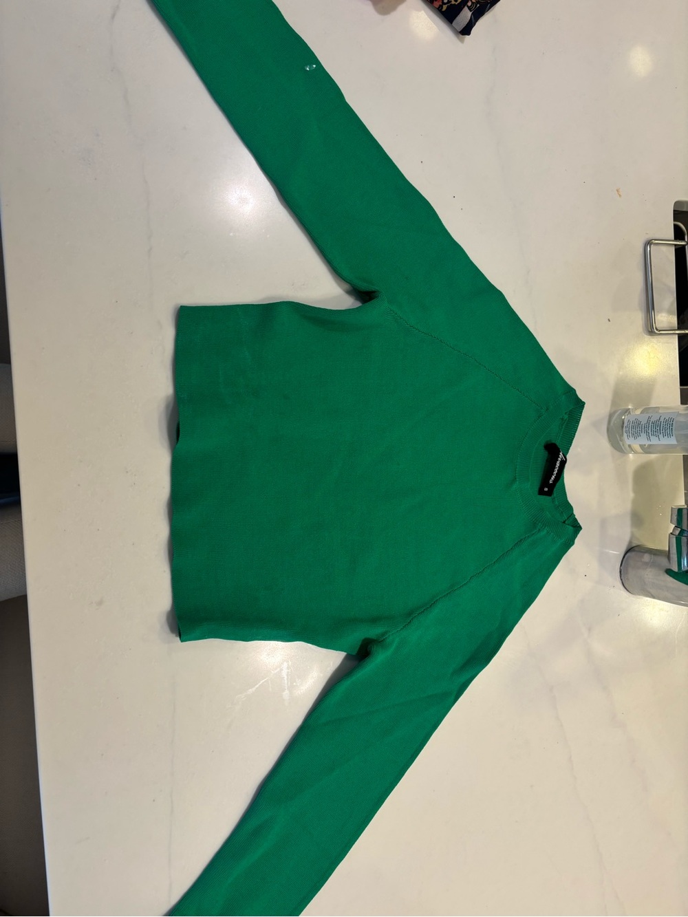 Olivaceous Bright Green Crewneck Sweater